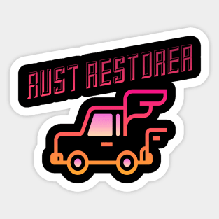 Rust Car Restorer, Car restorer Vintage Rust Car, Rust car for men, Car Lover Gift Sticker